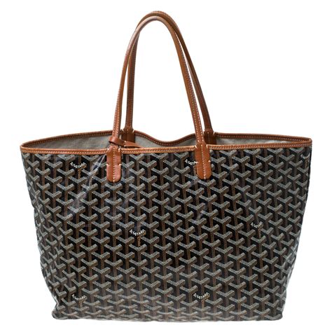 goyard st louis tote brown